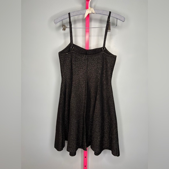 Anthropology Square-Neck Pleated A-Line Lurex Mini Sweater Dress size small - Picture 6 of 6